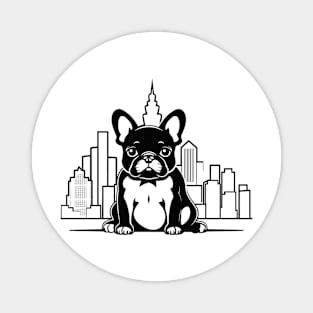 French Bulldog Dog Pet Animal World Furry Friend Vector Graphic Magnet